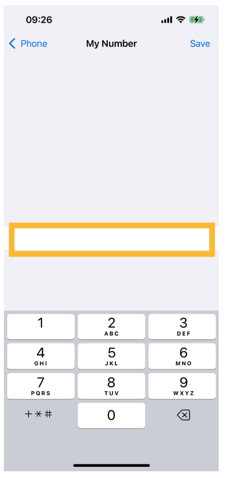 Updating My Number field with ported number