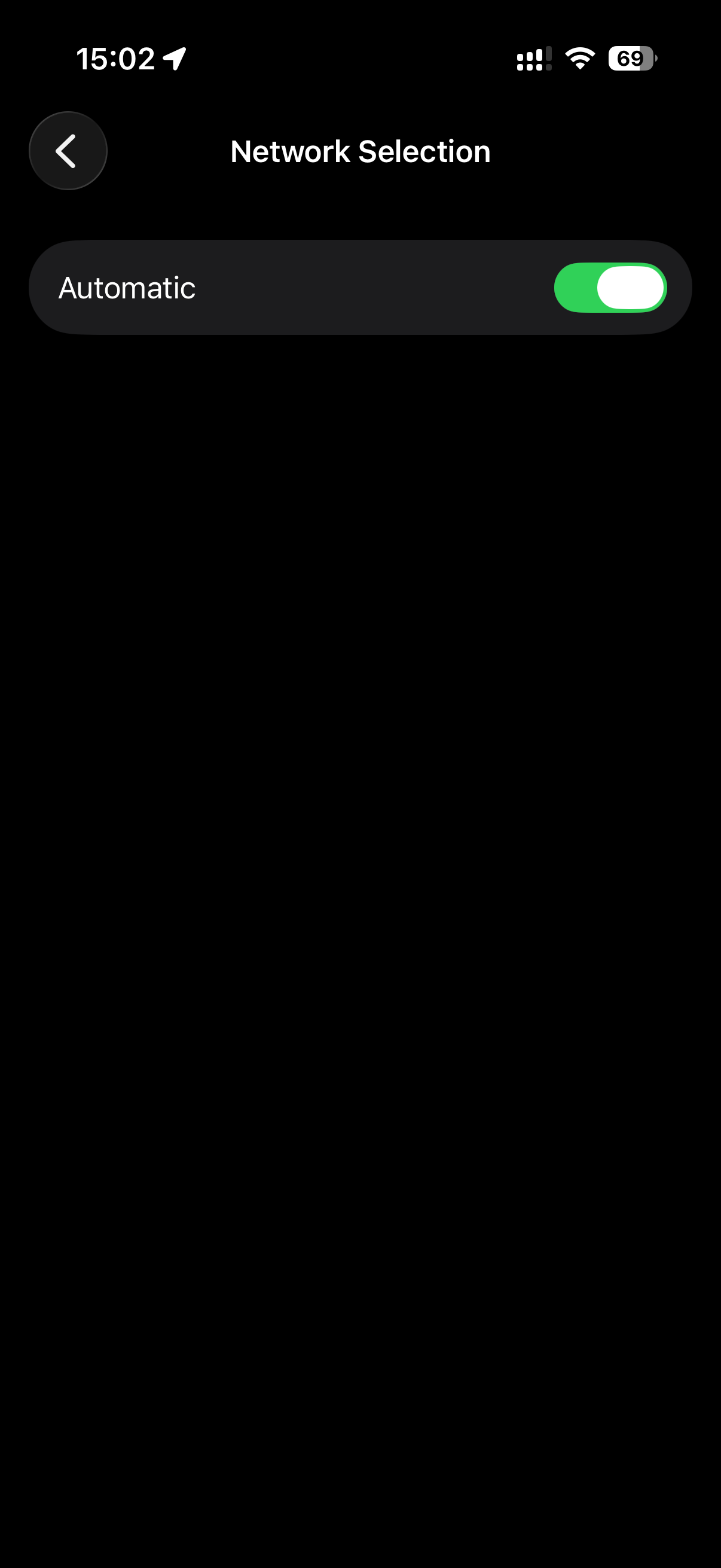 Automatic selection toggle being disabled