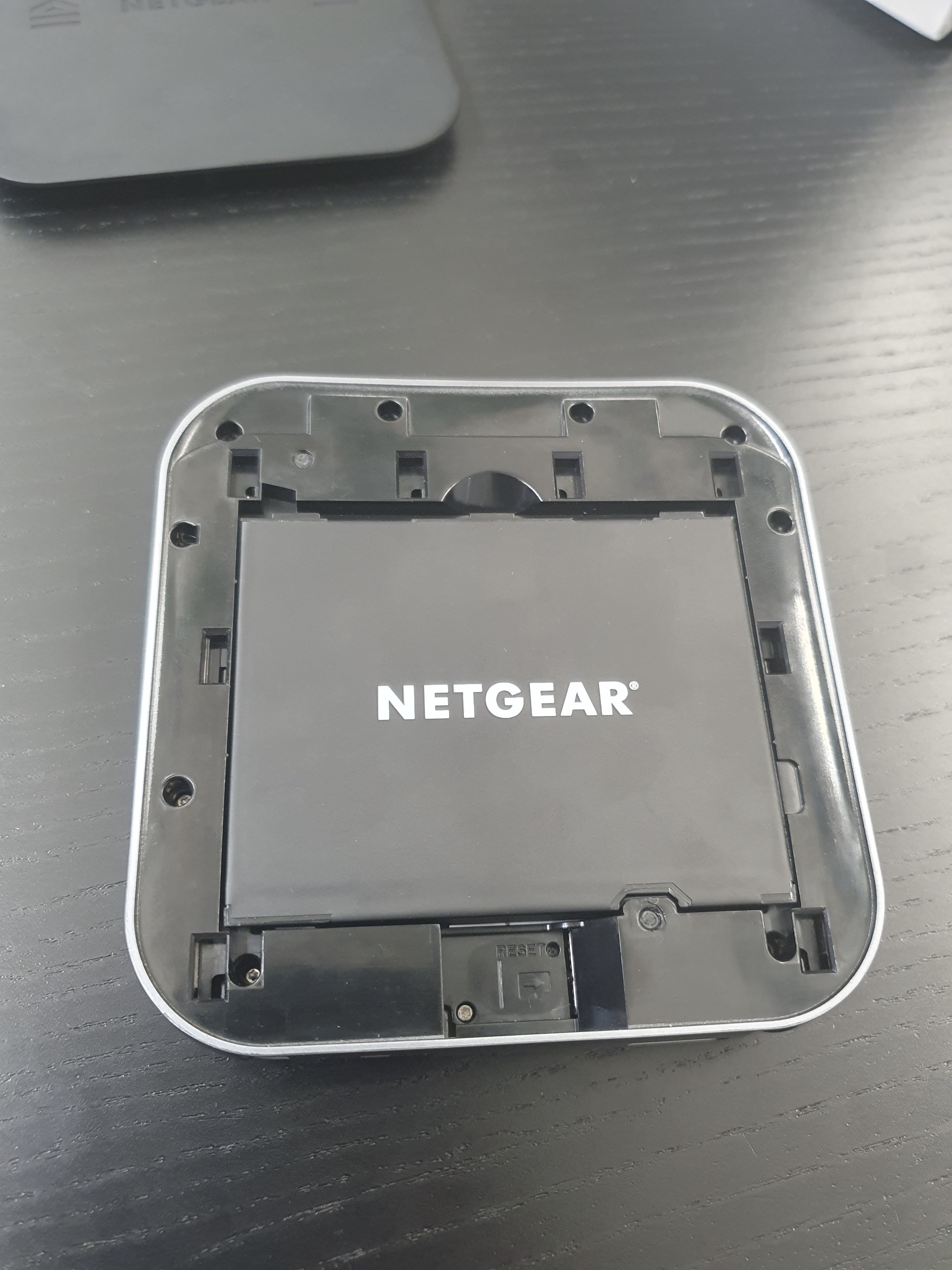 Battery inserted into router