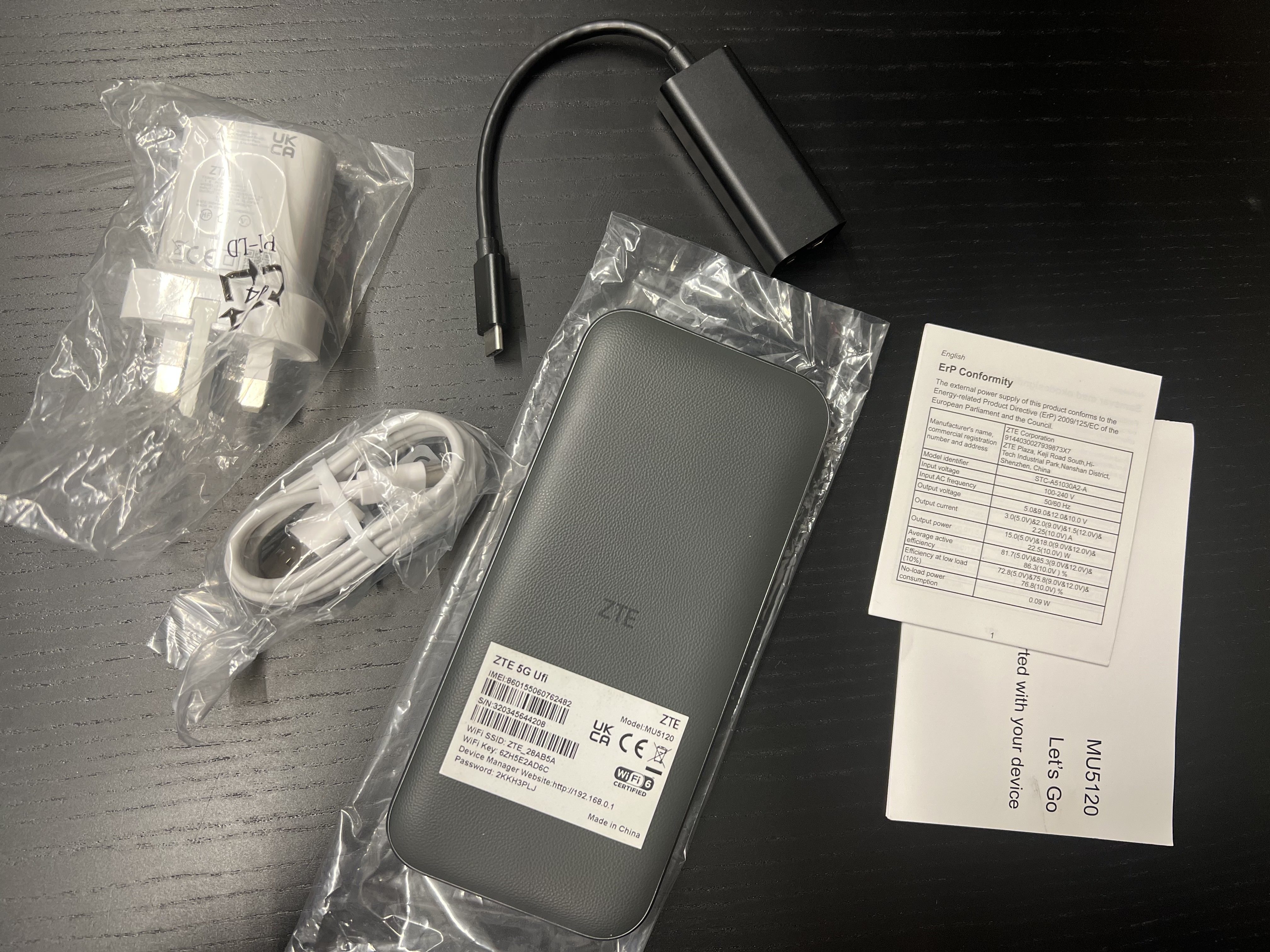 ZTE MU5120 with SIM slot location highlighted